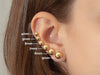 ball stud earrings in 14k gold size reference