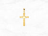 Cross with Heart Pendant in 14K Gold