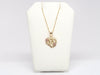 14K Flower Heart Initial Necklace • Gold Letter A-Z Charm Necklace Set • Real Yellow Rose Gold Alphabet •