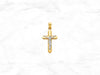 Two Tone Crucifix Pendant in 10K Gold