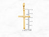 14K Gold Plain Cross Pendant