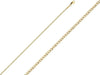 Cuban Chain Necklace (2 mm) in Hollow 14K Gold