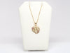 10K Gold Flower Heart Initial Necklace