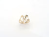 10K Gold Heart Initial Ring • A-Z • Alphabet Ring • Real Gold Letter Ring • Yellow Gold Statement Ring with Any Letter •