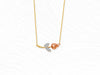 14K Gold Dainty Rose Necklace • Real 14K Tri Gold Necklace • Tri-Color Gold Floating Rose Pendant • Flower Necklace • Valentine’s Gift