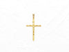 Plain Crucifix Pendant in 14K Gold