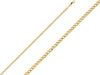 14K Gold Cuban Chain • 2.3 mm width • 14K Gold Chain Necklace • Slim Hollow Gold Cuban Necklace • Everyday Minimal Necklace