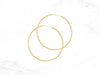 14K Gold BB Diamond-Cut Hoops • 37 mm width • Medium Gold Endless Hoops • Yellow Gold Hoop Earrings • Round Tube Hoops