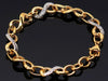 Infinity Link Bracelet in 14K Two Tone Gold