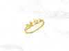 14K Gold 2-Line Butterfly Duo Ring • Real 14K Yellow Gold Butterfly Ring • CZ Ring • Dainty Double Butterfly Ring • Petite Butterfly Ring