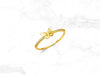 14K Gold Butterfly with Petite Gems Ring • Real Yellow Gold Butterfly Ring • CZ Ring • Dainty Butterfly Ring • Small Gold Butterfly Ring