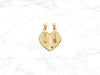 10K Guadalupe "Te Amo" Heart Pendant • Real 10K Gold Virgen de Guadalupe Heart Pendant • Two Tone Gold Broken Heart Virgin Mary Pendant